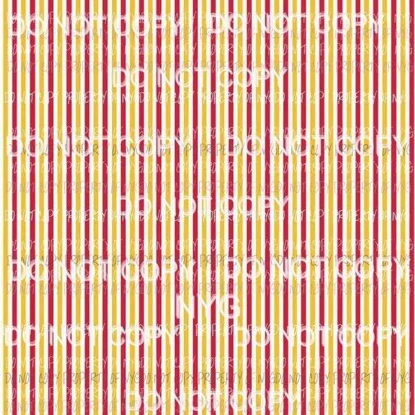 Red and Gold Stripe Sheet Sublimation transfers 13 x 9 inches Heat Transfer