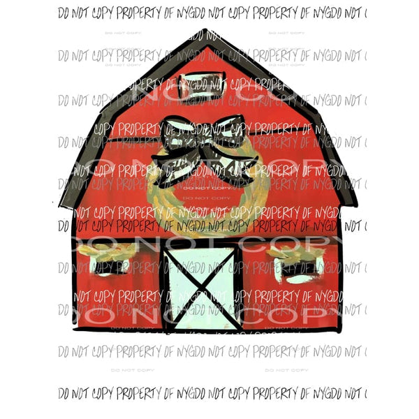 Red Barn Wreath Bow Watercolor Sublimation transfers Heat Transfer