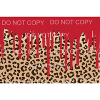 Red Drip Leopard Sheet #1 Sublimation transfers - Heat 