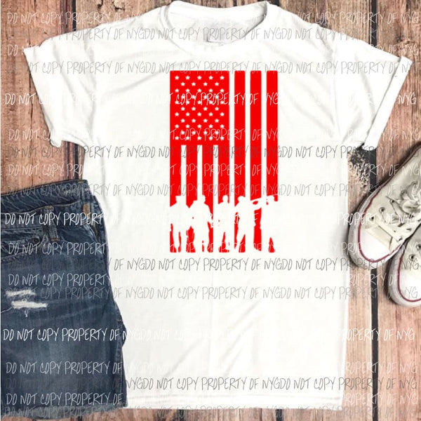 Red Flag military Sublimation transfers Heat Transfer