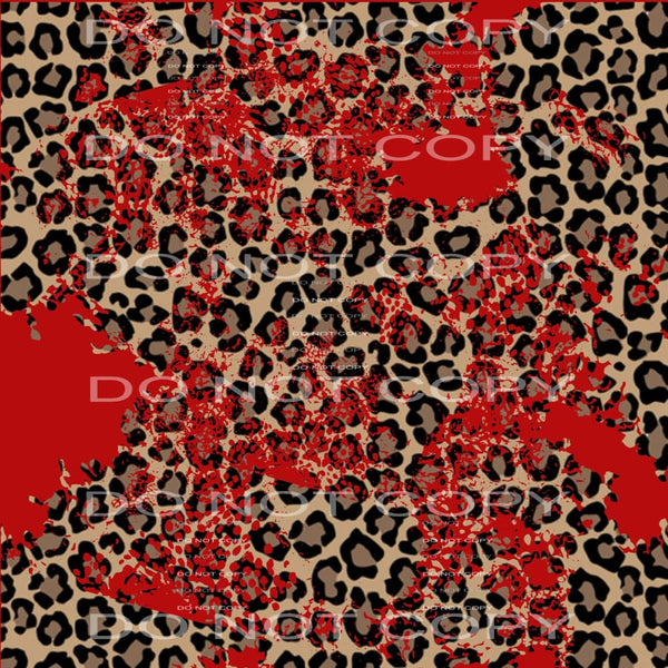 RED leopard sheet # 7 Sublimation transfers - Heat Transfer