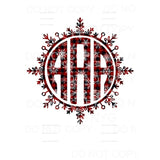 Red plaid snowflake monogram letters put letters in notes 