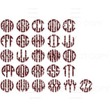 Red plaid snowflake monogram letters put letters in notes 