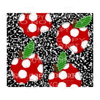 Red Polka Dot Apple Composition Notebook Teacher Sheet 