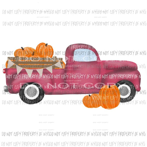 red pumpkin trunk Sublimation transfers Heat Transfer