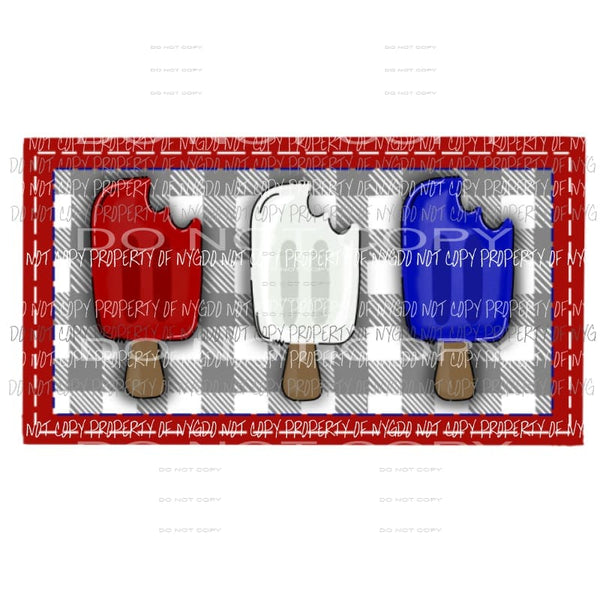red white and blue ice cream Sublimation transfers Heat Transfer