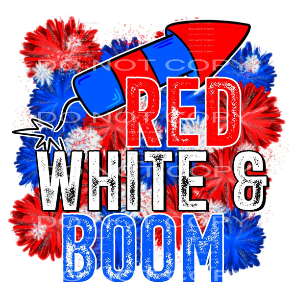 red white and boom #6817 Sublimation transfers - Heat 
