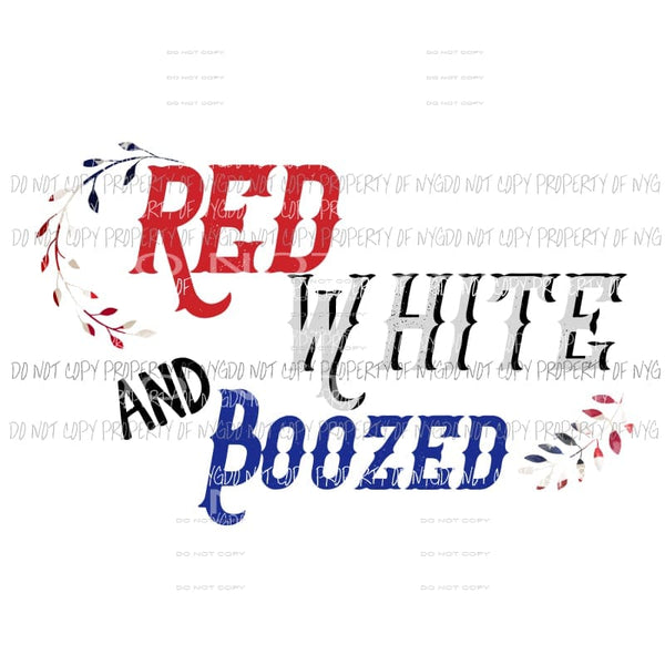 Red White and Boozed Sublimation transfers Heat Transfer
