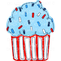 Red White Blue Cupcake Sprinkles 4th of July USA America 
