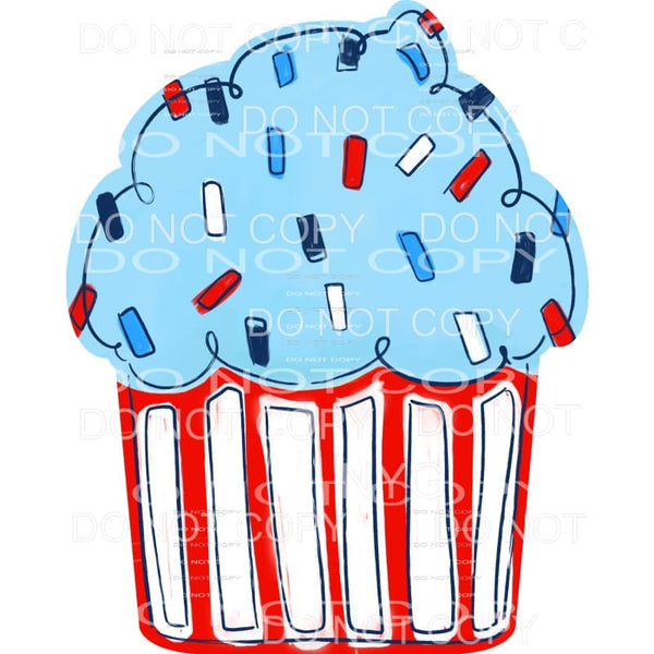 Red White Blue Cupcake Sprinkles 4th of July USA America 
