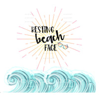 resting beach face #6289 Sublimation transfers - Heat 