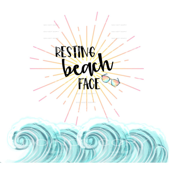 resting beach face #6289 Sublimation transfers - Heat 
