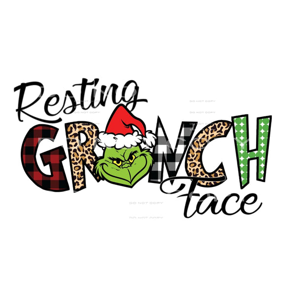 Resting Grinch Face - Sublimation Transfer – Classy Crafts