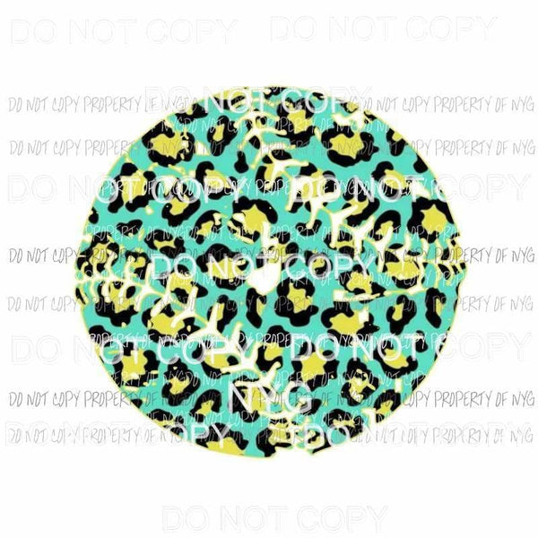 Retro Baseball yellow leopard Sublimation transfers Heat Transfer