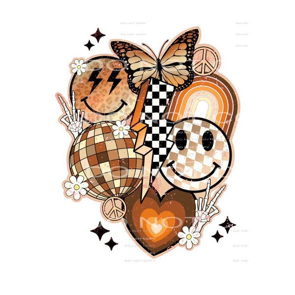 Retro Boho # 118 Sublimation transfers - Heat Transfer