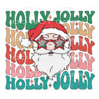 Retro Holly Jolly santa # 2020 Sublimation transfers - Heat 