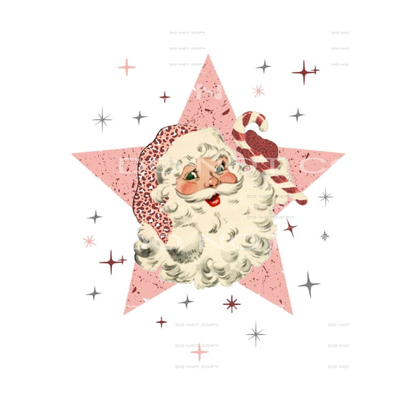 retro santa with star # 2086 Sublimation transfers - Heat 