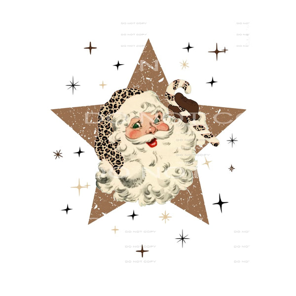 retro santa with star # 2088 Sublimation transfers - Heat 