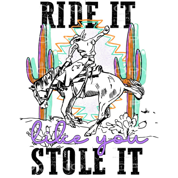 Ride It Like You Stole It #4232 Sublimation transfers - Heat