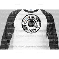 Riding Shotgun sublimation transfer Heat Transfer