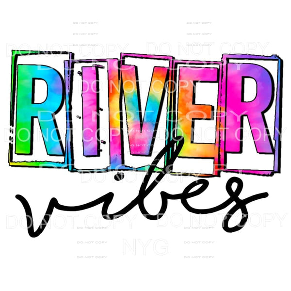 River Vibes Bright Colors Sublimation transfers - Heat 