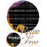 Roam free buffalo with pocket #1 Sublimation transfers Heat Transfer