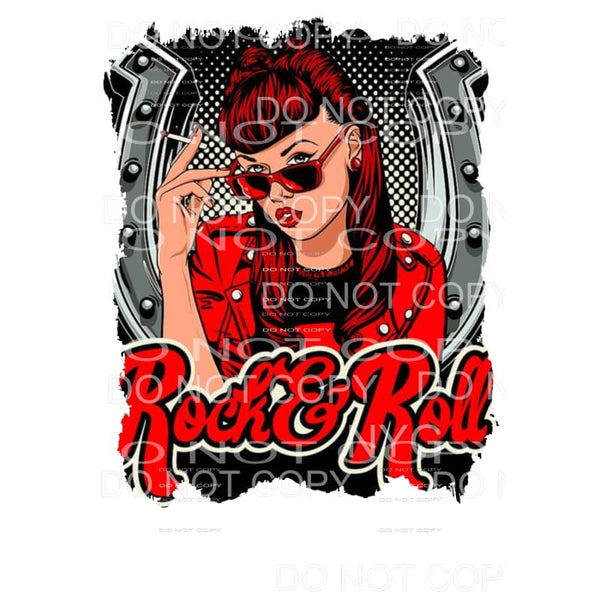 Rock And Roll Red Hair Jacket Horseshoe Sublimation 
