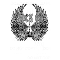 Rock On Wings Snow Leopard Sublimation transfers - Heat 