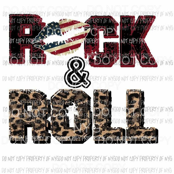 Rock & Roll flag lips leopard Sublimation transfers Heat Transfer