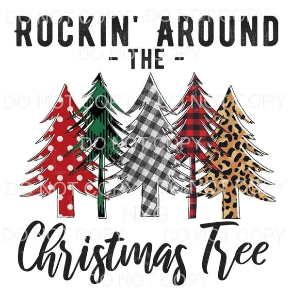 Rockin Around The Christmas Tree Plaid Polka Dots Leopard 