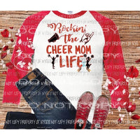 Rockin the cheer mom life you choose your school or city league color sublimation transfers Heat Transfer