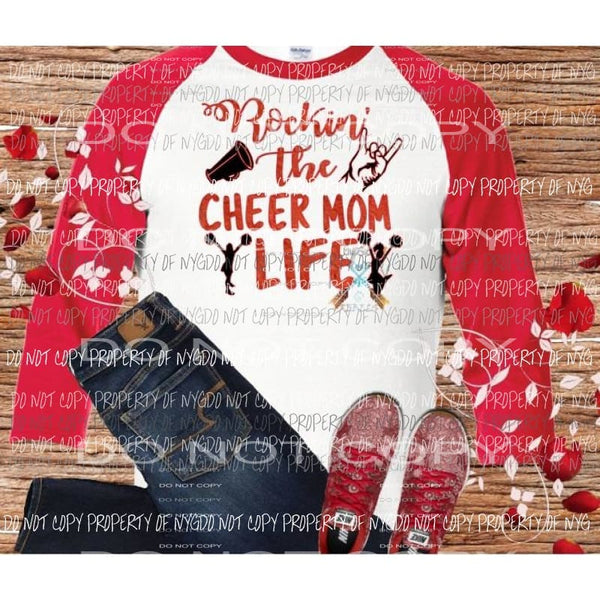 Rockin the cheer mom life you choose your school or city league color sublimation transfers Heat Transfer