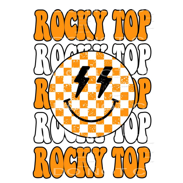 rocky top smile face # 1002 Sublimation transfers - Heat 