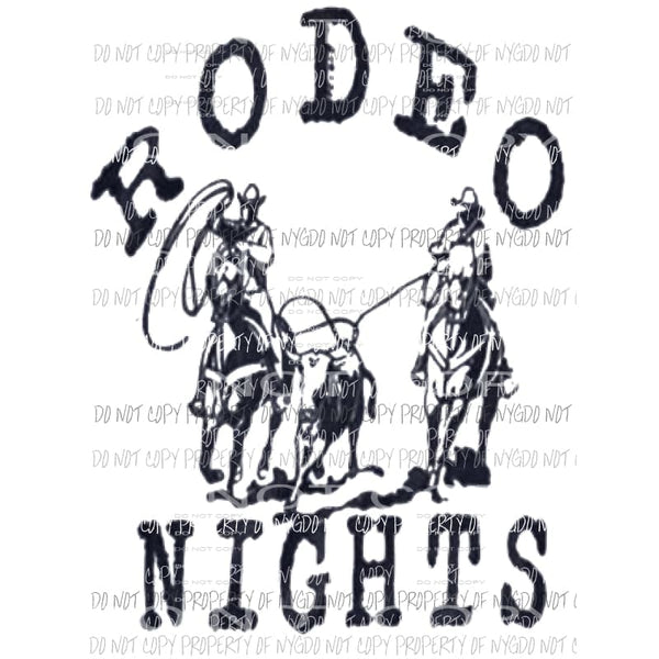 Rodeo Nights Sublimation transfers Heat Transfer