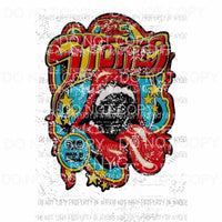 Rolling Stones grunge #3 Sublimation transfers Heat Transfer