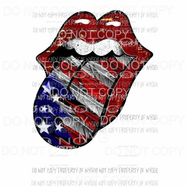rolling stones lips feathered flag Sublimation transfers Heat Transfer