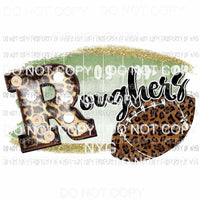 Roughers football field leopard Sublimation transfers Heat Transfer