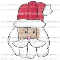 Rustic Santa Sublimation transfers Heat Transfer