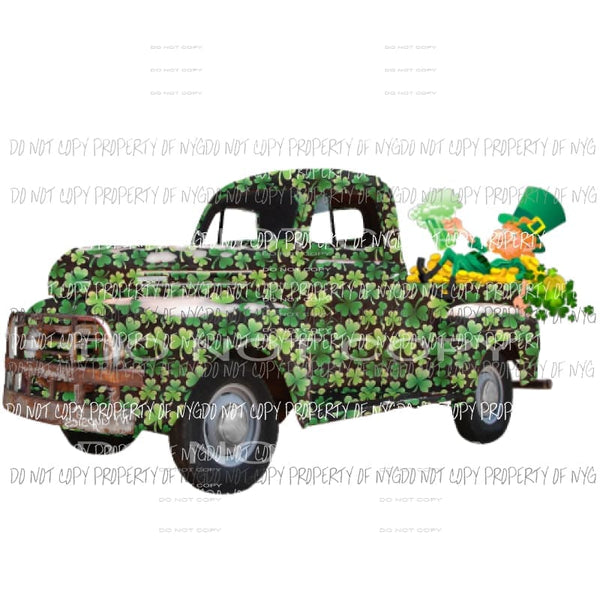 Saint Pattys day truck Sublimation transfers Heat Transfer