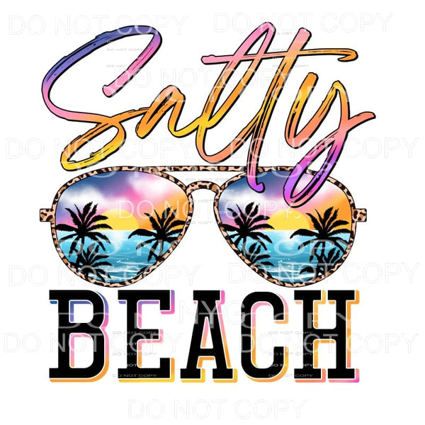 Salty Beach Tropical Leopard Sunglasses Sublimation 