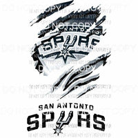 San Antonio Spurs ripped design Sublimation transfers Heat Transfer