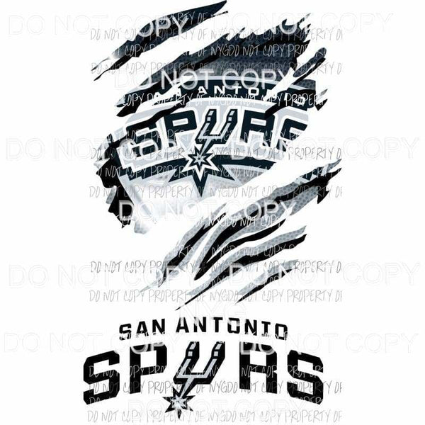 San Antonio Spurs ripped design Sublimation transfers Heat Transfer