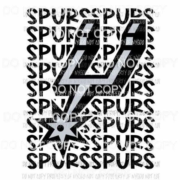 San Antonio Spurs stacked Sublimation transfers Heat Transfer