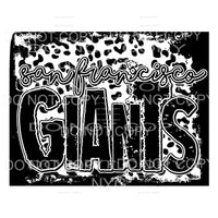 San Francisco Giants Baseball Black Leopard Sublimation 