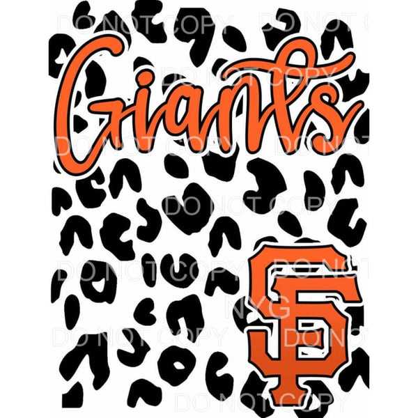 San Francisco SF Giants Baseball Orange Leopard Background 