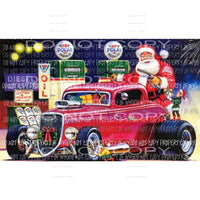 Santa Hot rod # 1 Sublimation transfers Heat Transfer
