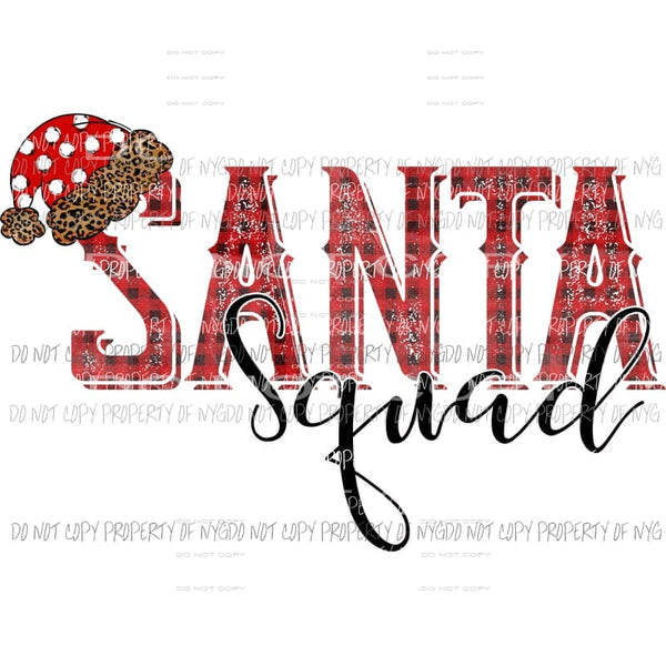 Santa Squad Sublimation transfers Heat Transfer