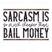 Sarcasm Is So Much Cheaper Than Bail Money #1395 Sublimation