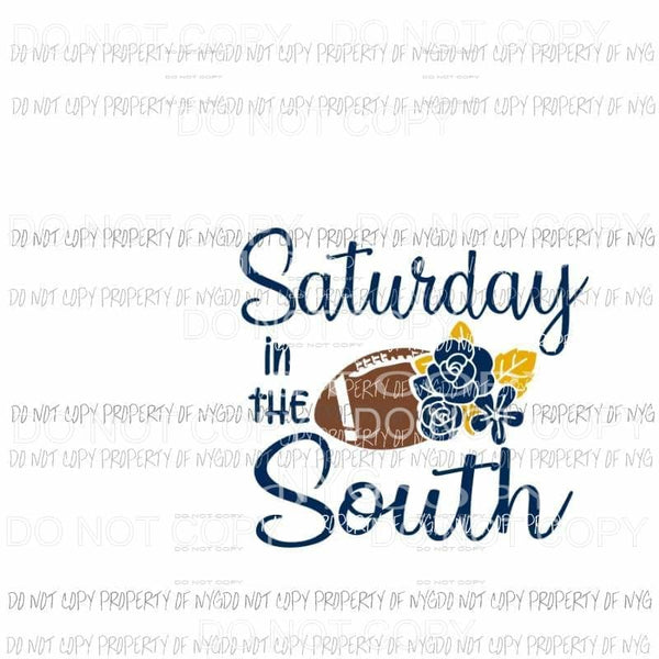 Saturdays In The South # 5 football roses Mountaineers Morgantown WV Sublimation transfers Heat Transfer