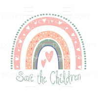 Save The Children Pink Rainbow Sublimation transfers - Heat 